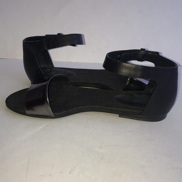 See by Chloe Specchio Cork Flat Sandal Size 36 Black Leather Upper Designer - Picture 7 of 13